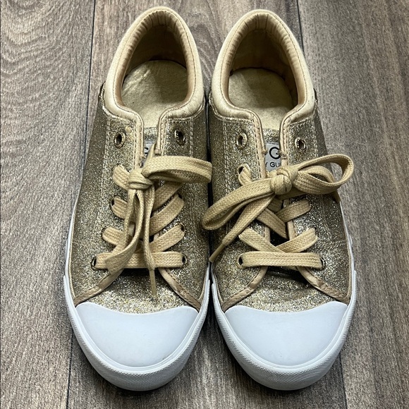 Guess Gold Glitter Sneakers - Picture 1 of 6
